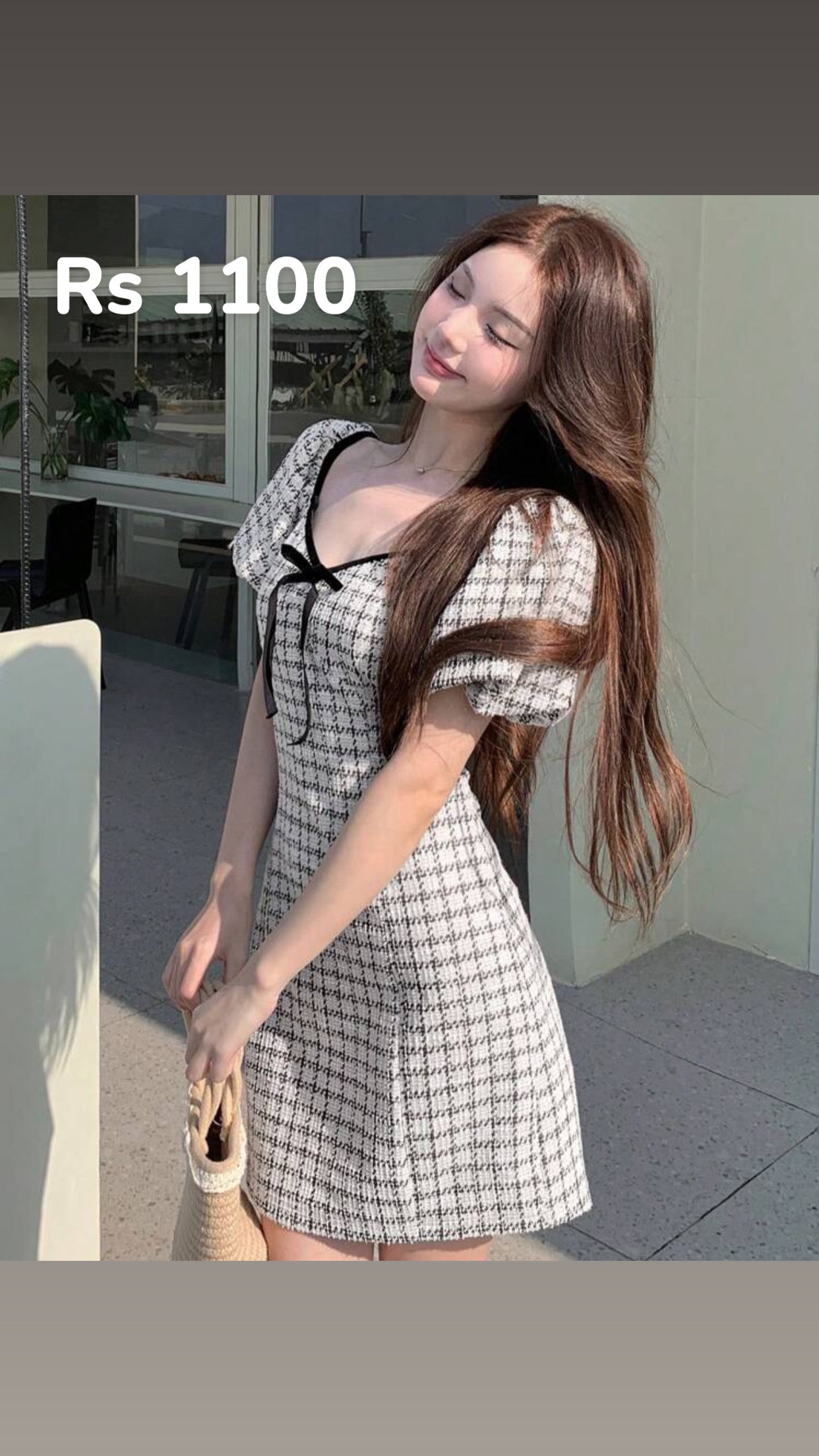 Korean tweed dress